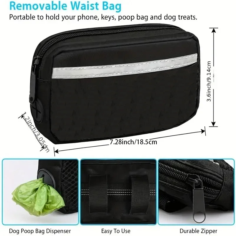 Free Dog Leash with Zipper Pou - Running Gear Dog ulasan dan harga