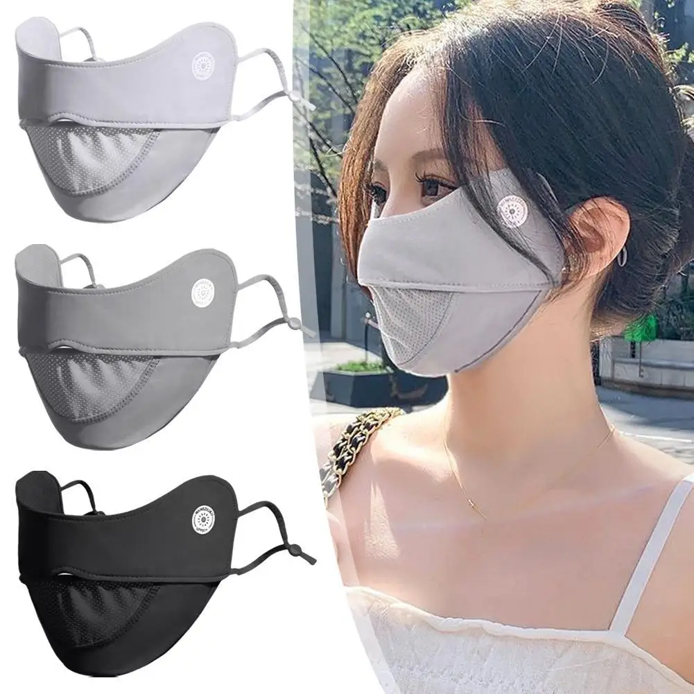 Women Ice Silk Mask Thin Breat - Running Cap Mesh ulasan dan harga