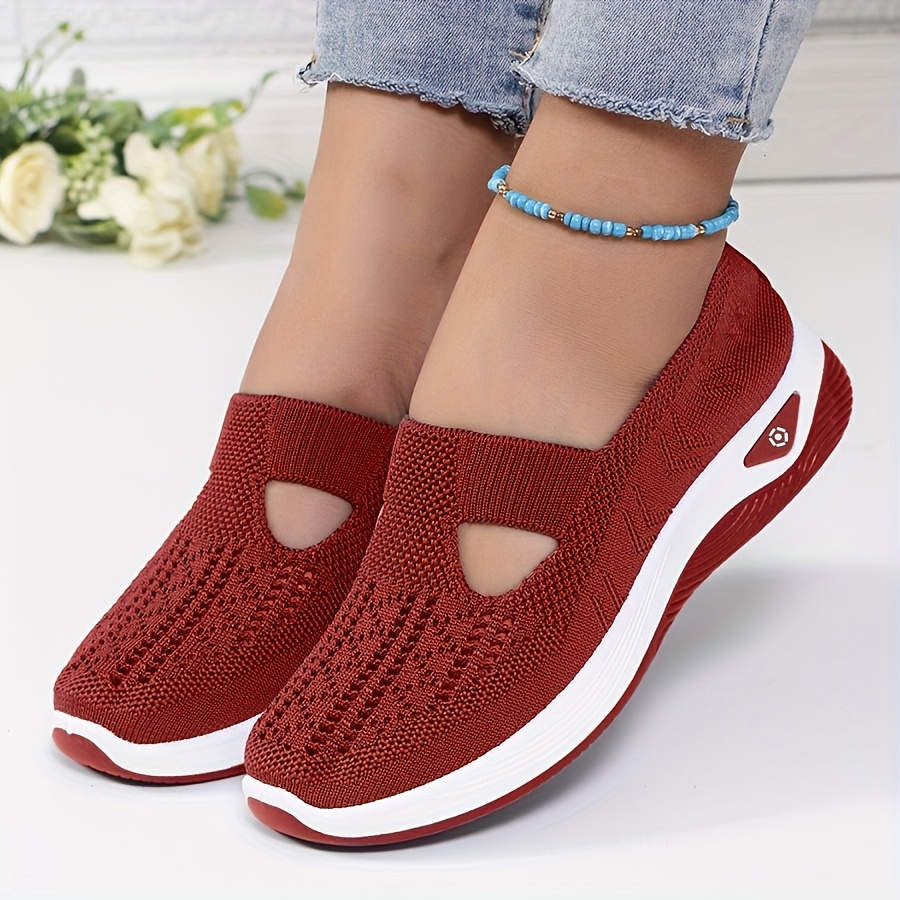 Womens Spring Summer Knit Slip - Insole Arch Support ulasan dan harga