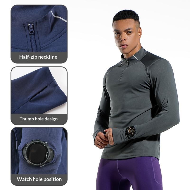 Men's Finger Hole Design Fall  - Running Gear Winter ulasan dan harga