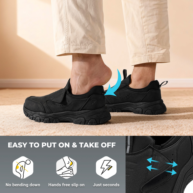 Men's Slip‑On Flat Loafers, Bu - Insole Arch Support ulasan dan harga